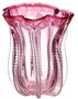 Casa Padrino Designer Glas Blumenvase Rosa  25 x H. 28 cm - Luxus Deko Vase