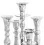 Casa Padrino Luxus Messing Kerzenhalter Silber  22 x H. 23,5 cm - Hotel & Restaurant Accessoires