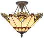 Casa Padrino Luxus Tiffany Deckenleuchte Mehrfarbig  40 x H. 41 cm - Hangefertigte Deckenlampe aus 264 Teilen 