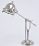Casa Padrino Luxus Tischleuchte Silber 63 x 18 x H. 52 cm - Messing Schreibtischlampe 