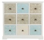 Casa Padrino Landhausstil Kommode mit 9 Schubladen Wei� / Mehrfarbig 100 x 40 x H. 92 cm - Landhausstil M�bel 