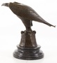 Casa Padrino Designer Adler Skulptur Bronze / Schwarz 21,1 x 12,1 x H. 20,6 cm - Luxus Bronzefigur Art Deco