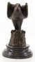 Casa Padrino Designer Adler Skulptur Bronze / Schwarz 21,1 x 12,1 x H. 20,6 cm - Luxus Bronzefigur Art Deco