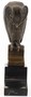Casa Padrino Designer Bronze Skulptur Eule Bronze / Schwarz 11 x 6,7 x H. 25,3 cm - Luxus Bronzefigur 