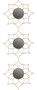 Casa Padrino Designer Spiegel Set Gold  25 cm - Wandspiegel 3er Set 