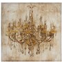 Casa Padrino Barock �lgem�lde Kronleuchter Mehrfarbig 80 x H. 80 cm - Prachtvolles �lbild 