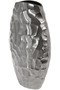 Casa Padrino Luxus Metall Vase Silber 27 x 12 x H. 46 cm - Luxus Deko Blumenvase