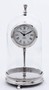 Casa Padrino Luxus Tischuhr Silber H. 46 cm - Dekorative Messing Uhr 
