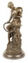 Casa Padrino Luxus Bronze Skulptur Das Band Der Liebe Bronze / Gold / Grau 30,5 x 24 x H. 54,8 cm - Dekofigur mit Marmorsockel