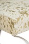 Casa Padrino Designer Kunstfell Hocker Wei� / Gold / Silber 40 x 33 x H. 45 cm - Designer M�bel