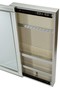Casa Padrino Luxus Schmuckschrank Silber 40 x 9 x H. 80 cm - Spiegelschrank mit verspiegelter Schiebet�r 