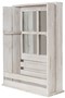 Casa Padrino Landhausstil Shabby Chic Wandh�ngeschrank Antik Wei� 44 x 17 x H. 59 cm - Handgefertigter H�ngeschrank mit Spiegel