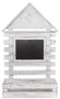 Casa Padrino Landhausstil Shabby Chic Wandh�ngeschrank Antik Wei� 60 x 21 x H. 38 cm - Handgefertigter H�ngeschrank mit Kreidetafel