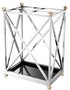 Casa Padrino Luxus Schirmst�nder Silber / Messingfarben / Schwarz 41,5 x 26,5 x H. 58 cm - Luxus Accessoires