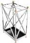 Casa Padrino Luxus Schirmst�nder Silber / Messingfarben / Schwarz 41,5 x 26,5 x H. 58 cm - Luxus Accessoires