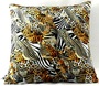 Casa Padrino Luxus Deko Kissen Nevada Leopard / Zebra 45 x 45 cm - Feinster Samtstoff - Wohnzimmer Kissen 