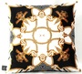Casa Padrino Luxus Barock Kissen Paris Schwarz / Wei� / Gold 45 x 45 cm - Feinster Samtstoff - Wohnzimmer Deko Accessoires 