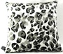 Casa Padrino Luxus Wohnzimmer Deko Kissen Milwaukee Wei� / Schwarz / Grau 45 x 45 cm - Feinster Samtstoff - Luxus Kollektion 