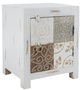 Casa Padrino Landhausstil Shabby Chic Kommode mit T�r Antik Wei� / Mehrfarbig 40 x 32 x H. 50 cm - Landhausstil M�bel