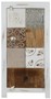 Casa Padrino Landhausstil Shabby Chic Kommode Antik Wei� / Mehrfarbig 40 x 32 x H. 90 cm - Kleiner Landhausstil Schrank mit T�r 