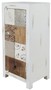 Casa Padrino Landhausstil Shabby Chic Kommode Antik Wei� / Mehrfarbig 40 x 32 x H. 90 cm - Kleiner Landhausstil Schrank mit T�r 