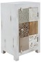 Casa Padrino Landhausstil Shabby Chic Kommode Antik Wei� / Mehrfarbig 40 x 32 x H. 70 cm - Kleiner Landhausstil Schrank mit T�r 