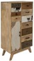 Casa Padrino Landhausstil Kommode Naturfarben / Mehrfarbig 55 x 30 x H. 110 cm - Landhausstil Schrank mit T�r und 11 Schubladen