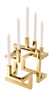 Casa Padrino Luxus Edelstahl Kerzenhalter 5-armig Messingfarben 55 x 29 x H. 41,5 cm - Hotel & Restaurant Deko Accessoires