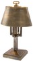 Casa Padrino Luxus Tischleuchte Vintage Messingfarben  52 x H. 85 cm - Hotel & Restaurant Tischlampe
