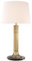 Casa Padrino Luxus Tischleuchte Gold / Schwarz / Wei�  45 x H. 86 cm - Designer Lampe mit Lampenschirm