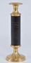 Casa Padrino Luxus Kerzenst�nder Messing Gold / Schwarz  12 x H. 36 cm - Hotel & Restaurant Accessoires 