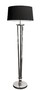 Casa Padrino Luxus Stehleuchte Silber / Schwarz  30 x H. 155 cm - Wohnzimmerm�bel 