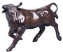 Casa Padrino Deko Bronzefigur Stier Bronze 56 x 22 x H. 40 cm - Luxus Skulptur