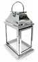 Casa Padrino Luxus Laterne Silber 30 x 22 x H. 44 cm - Hotel & Restaurant Deko Accessoires 