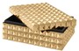 Casa Padrino Luxus Schmuckschatulle / Schmuckkasten mit Deckel Gold 28 x 21 x H. 10 cm - Luxus Accessoires