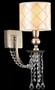 Casa Padrino Barock Kristall Wandleuchte Antik Gold / Beige 14 x 24 x H. 38 cm - Wandlampe im Barockstil