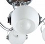 Casa Padrino Designer Deckenleuchte Silber / Wei�  76 x H. 28 cm - Moderne Deckenlampe mit kugelf�rmigen Lampenschirmen