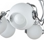 Casa Padrino Designer Deckenleuchte Silber / Wei�  86 x H. 28 cm - Moderne Deckenlampe mit kugelf�rmigen Lampenschirmen