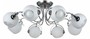 Casa Padrino Designer Deckenleuchte Silber / Wei�  86 x H. 28 cm - Moderne Deckenlampe mit kugelf�rmigen Lampenschirmen