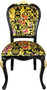 Pomp��s by Casa Padrino Luxus Barock Esszimmerst�hle Butterflies & Flowers Mehrfarbig / Schwarz / Gold - Pomp��se Barock St�hle designed by Harald Gl��ckler - 6 Esszimmerst�hle - Barock Esszimmerm�bel