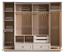 Casa Padrino Luxus Barock Schlafzimmerschrank Wei� / Gold 267 x 73 x H. 223 cm - Edler Massivholz Kleiderschrank - Schlafzimmer M�bel im Barockstil - Luxus Qualit�t