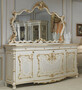 Casa Padrino Luxus Barock M�bel Set Sideboard mit Spiegel Wei� / Gold - Edler Massivholz Schrank mit elegantem Wandspiegel - Hotel Restaurant Schloss M�bel - Luxus Qualit�t - Made in Italy