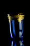 Casa Padrino Luxus Barock Wasserglas 6er Set Blau / Gold  9 x H. 12 cm - Handgefertigte und handbemalte Wassergl�ser - Biergl�ser - Weingl�ser - Hotel & Restaurant Accessoires - Luxus Qualit�t