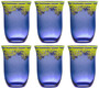 Casa Padrino Luxus Barock Wasserglas 6er Set Blau / Gold  9 x H. 12 cm - Handgefertigte und handbemalte Wassergl�ser - Biergl�ser - Weingl�ser - Hotel & Restaurant Accessoires - Luxus Qualit�t