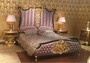 Casa Padrino Luxus Barock Schlafzimmer Set Rosa / Dunkelbraun / Gold - 1 Doppelbett mit Kopfteil & 2 Nachtkommoden - Hochwertige Schlafzimmer M�bel im Barockstil - Edel & Prunkvoll 