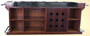 Casa Padrino Luxus Cocktail Bar mit Marmorplatte Dunkelbraun / Schwarz / Silber 279,4 x H. 223,5 cm - Massivholz Bar - Bar M�bel - Hotel & Restaurant M�bel