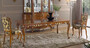 Casa Padrino Luxus Barock Esszimmer Set Gr�n / Braun / Gold - 1 Ausziehbarer Barock Esstisch & 6 Barock Esszimmerst�hle - Esszimmer M�bel im Barockstil - Luxus Qualit�t - Made in Italy