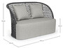 Casa Padrino Luxus Gartensofa mit Kissen Grau / Anthrazit 150 x 81 x H. 93 cm - Wetterbest�ndiges Garten & Terrassen Sofa - Garten & Terrassen M�bel - Luxus Qualit�t