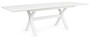 Casa Padrino Luxus Gartentisch Wei� 180-240 x 100 x H. 76 cm - Ausziehbarer Esstisch aus pulverbeschichtetem Aluminium - Luxus Garten & Terrassen Tisch - Luxus Garten & Terrassen M�bel