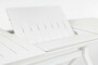 Casa Padrino Luxus Gartentisch Wei� 180-240 x 100 x H. 76 cm - Ausziehbarer Esstisch aus pulverbeschichtetem Aluminium - Luxus Garten & Terrassen Tisch - Luxus Garten & Terrassen M�bel